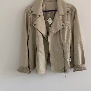 Bone Pleather Max Studio sheet jacket